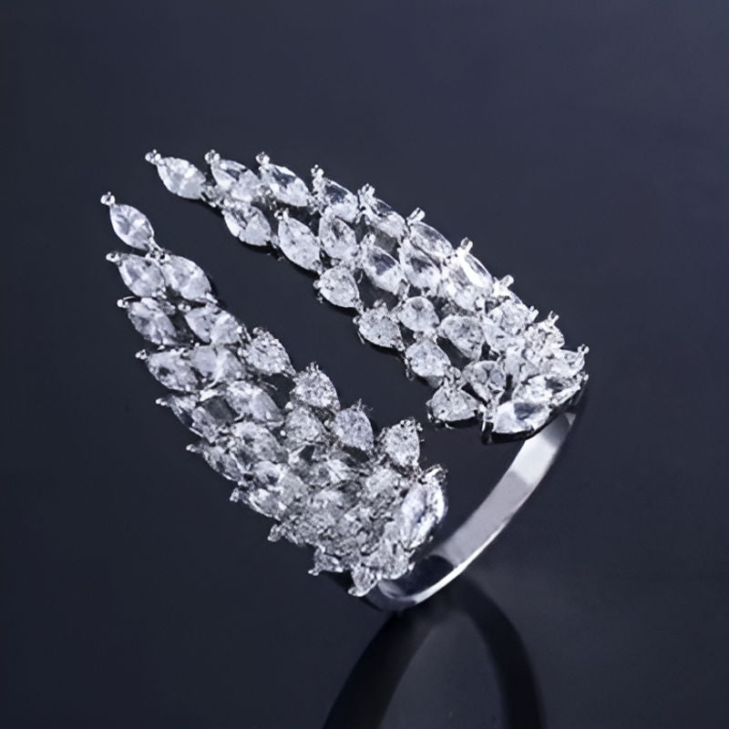 Silver Angel Wing Opening Ring