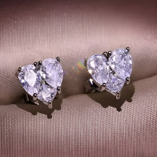 Vintage Heart Stud Earrings