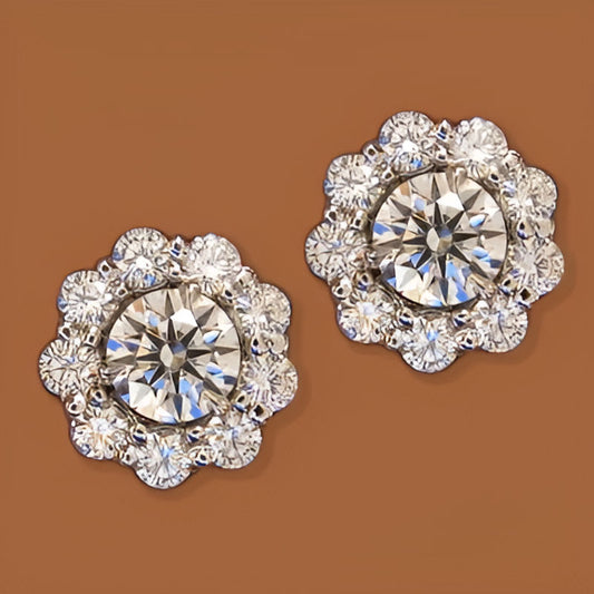 Elegant Cubic Zirconia Stud Earrings