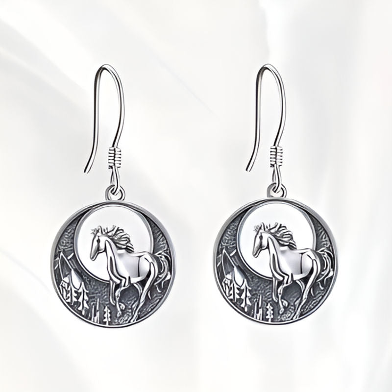 Vintage Galloping Horse Earrings