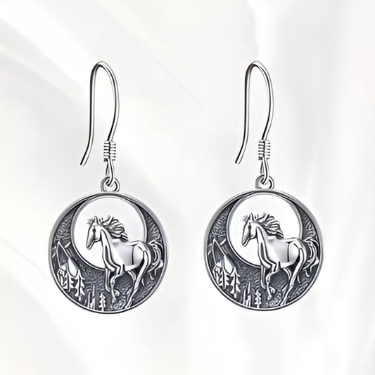 Vintage Galloping Horse Earrings