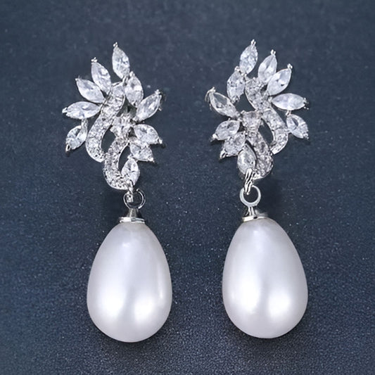 Elegant Imitation Pearl Drop Earrings