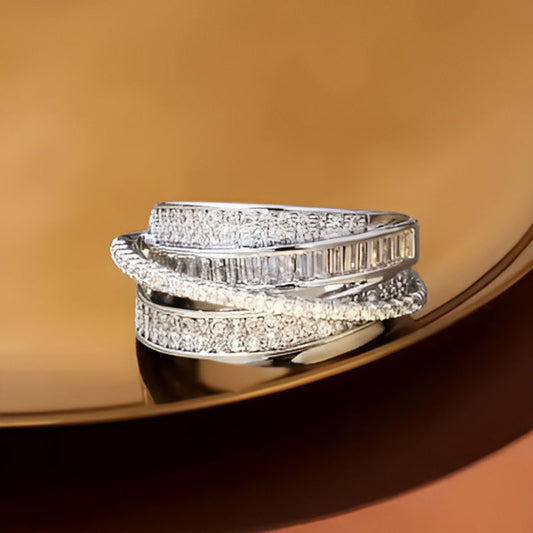 Vintage Multi-layers Cross Ring