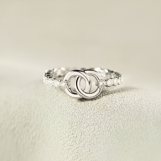 Vintage Double Circle Linked Ring