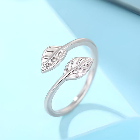 Vintage Leaf Shape Opening Ring