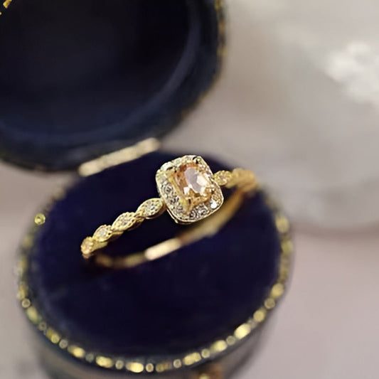 Gold Cubic Zirconia Ring