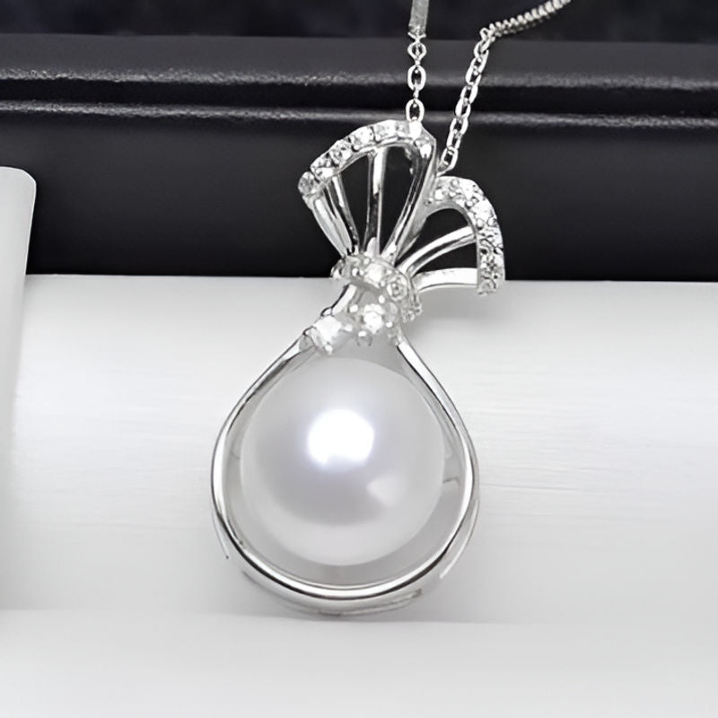 Silver Money Bag Pendant Necklace