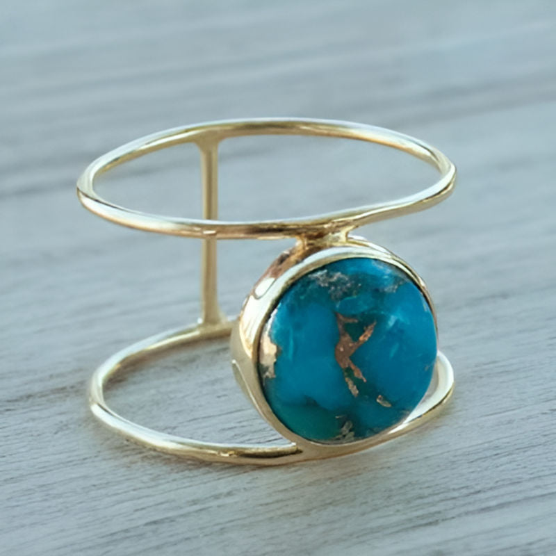 Gold Double Layer Ring