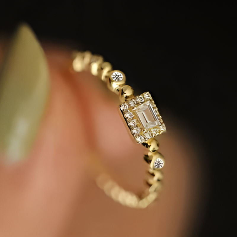 Vintage Dainty Shiny Rectangle Ring