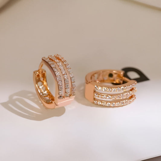 Elegant Dainty Rose Gold Earrings