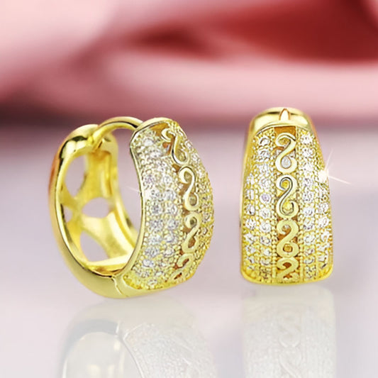 Gold Chic Circle Earrings