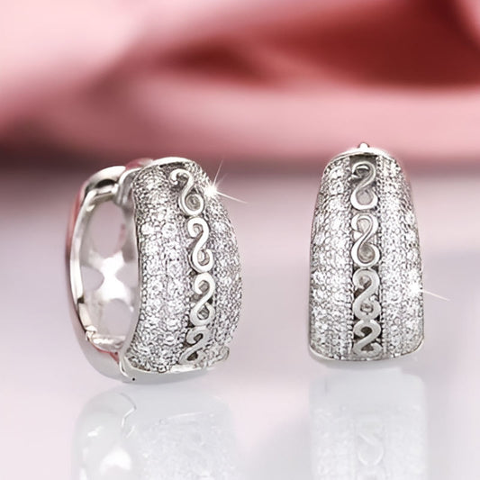 Silver Chic Circle Earrings