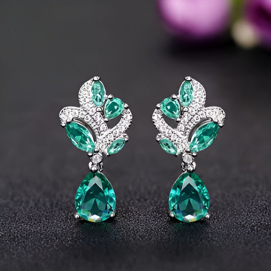 Vintage Green Temperament Earrings