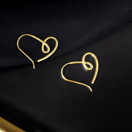 Vintage Glossy Heart Earrings