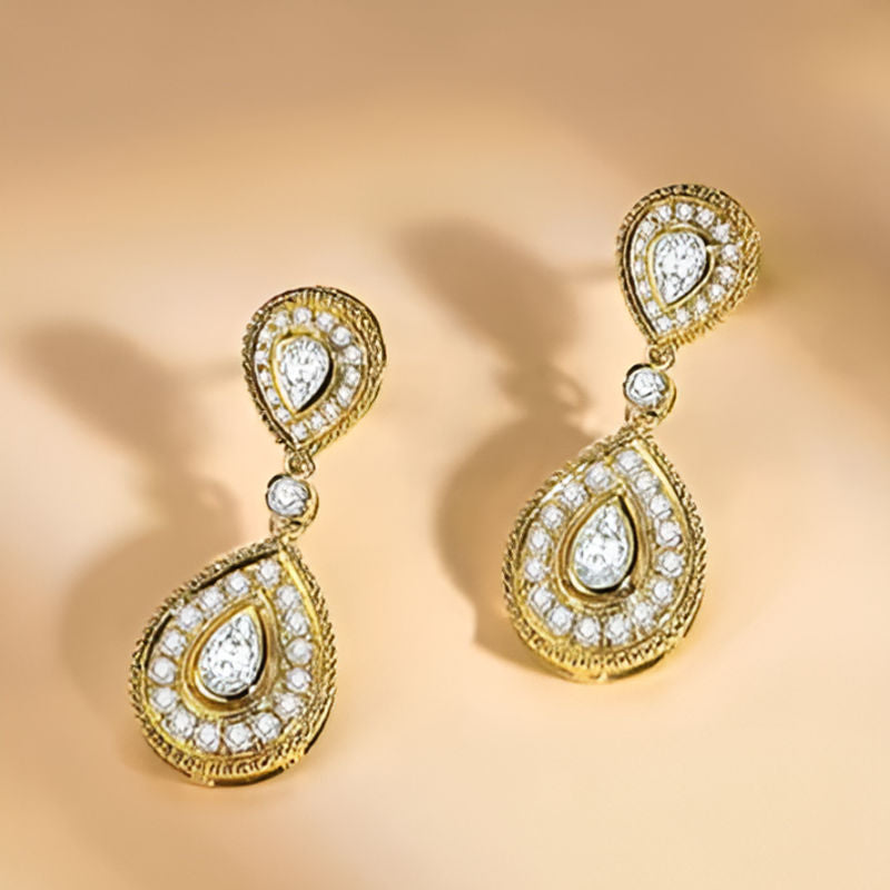 Gold Color Temperament Earrings