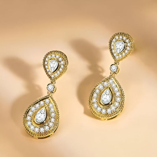 Gold Color Temperament Earrings