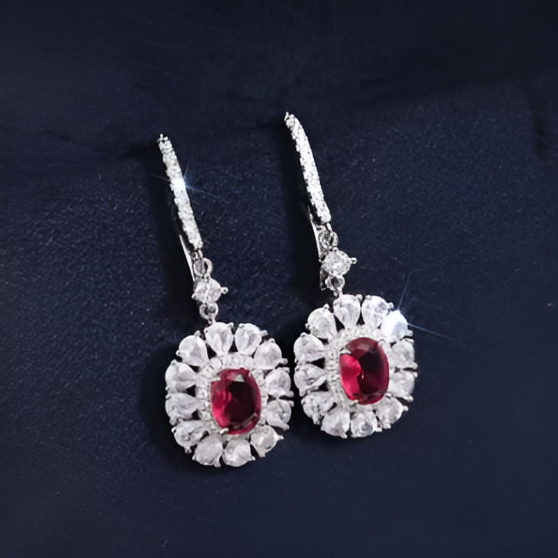 Vintage Red Dangle Earrings