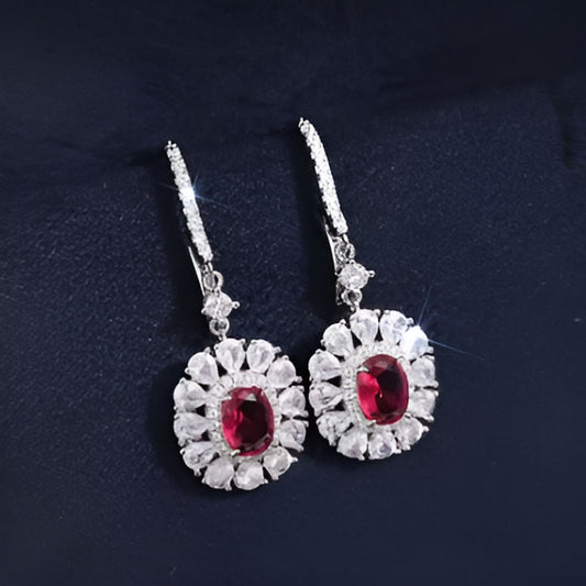 Vintage Red Dangle Earrings