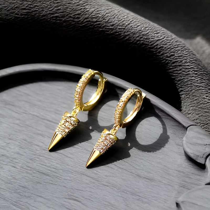 Vintage Hip Hop Rivet Earrings