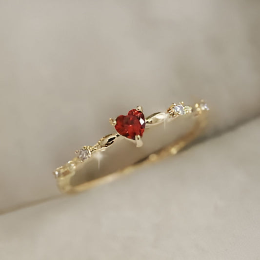Vintage Exquisite Red Love Ring