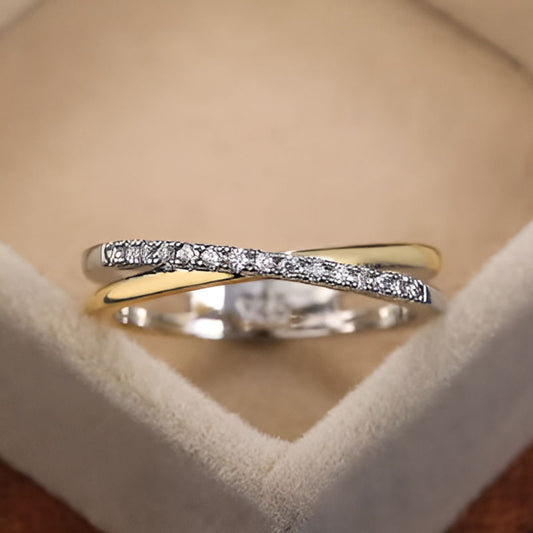 Vintage Simple X Cross Ring