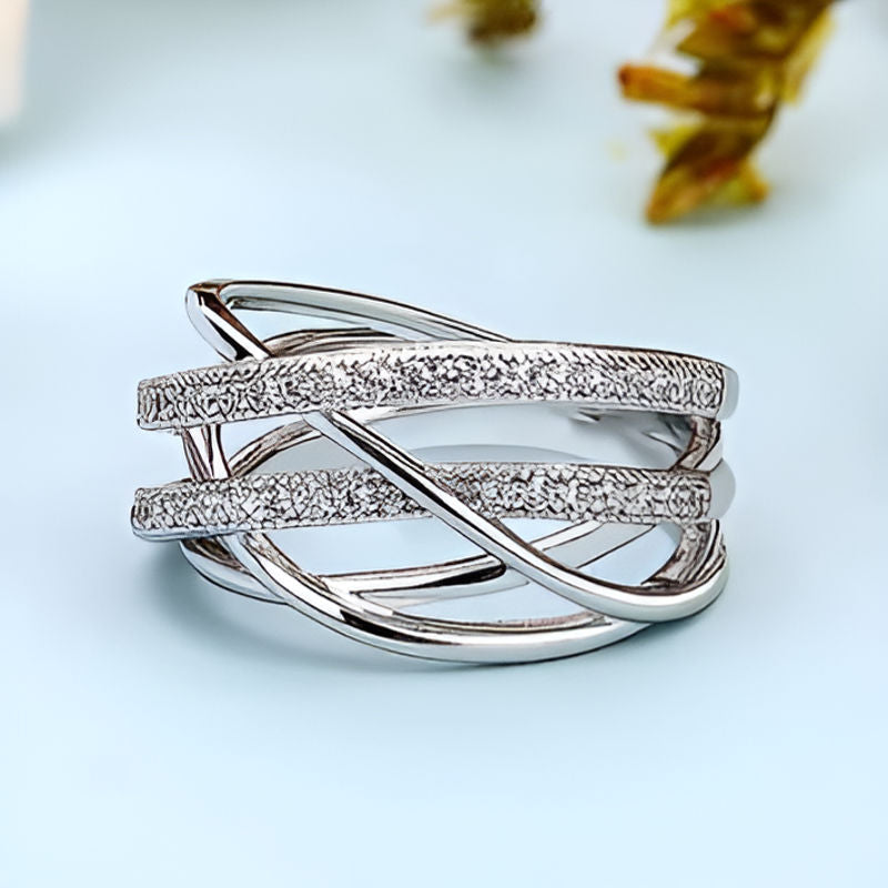 Silver Cross Design Ring