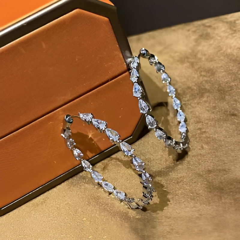 Vintage Large Rings Hoop Earrings