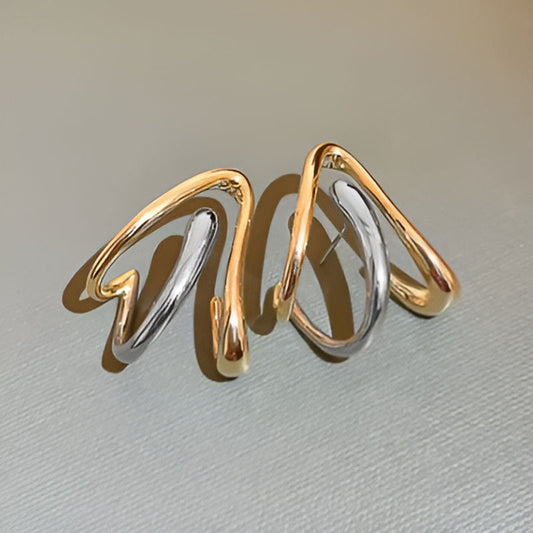 Vintage Two-tone Arrows Earrings