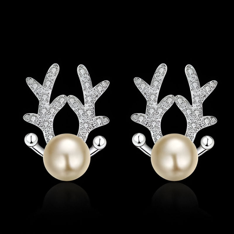 Vintage Elk Stud Earrings