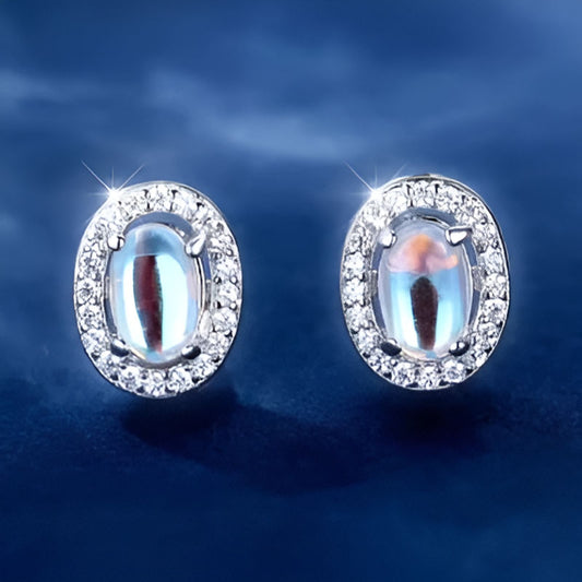 Vintage Dainty Oval Imitation Earrings