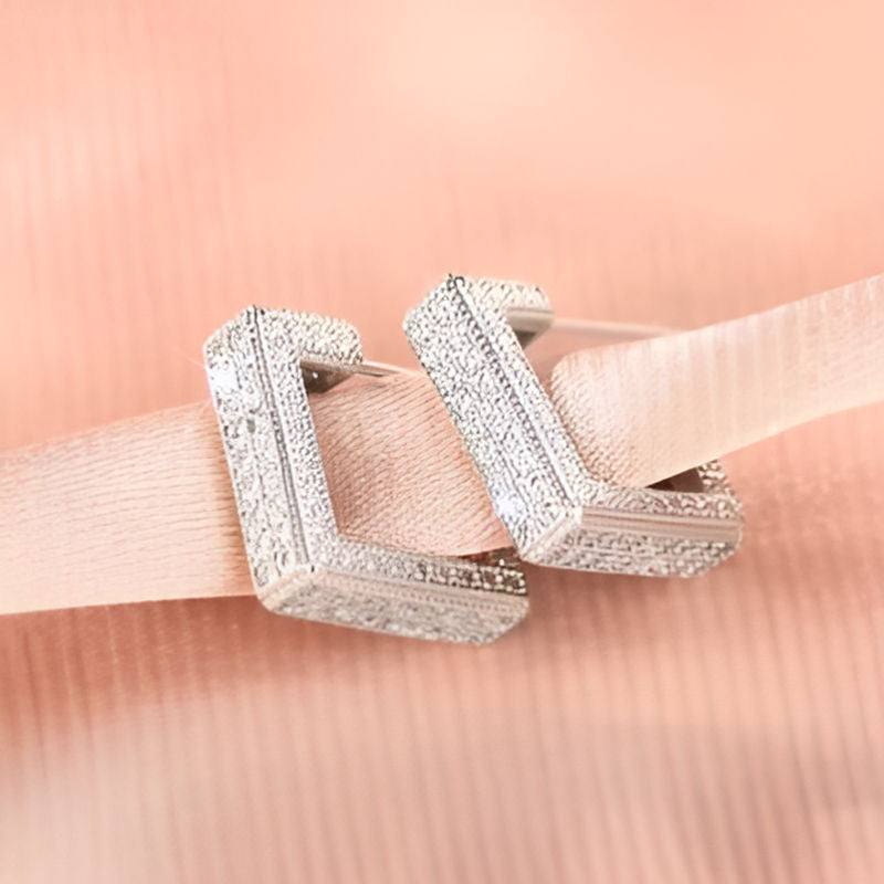 Silver Bling Bling Stud Earrings