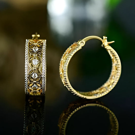 Gold Noble Hoop Earrings