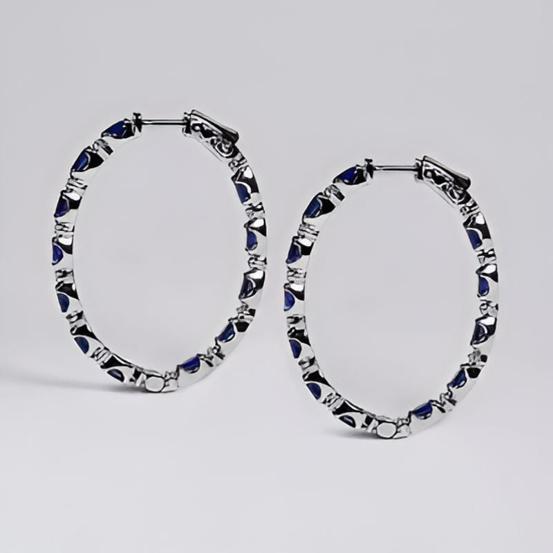 Elegant Dazzling Hoop Earrings