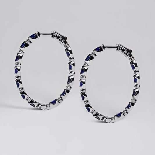 Elegant Dazzling Hoop Earrings