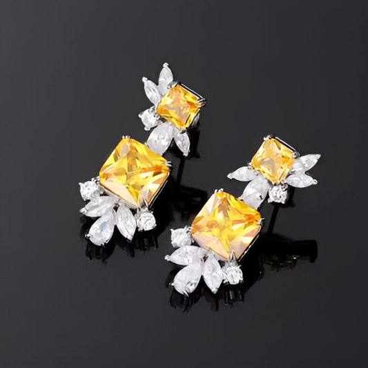 Vintage Chic Yellow Earrings