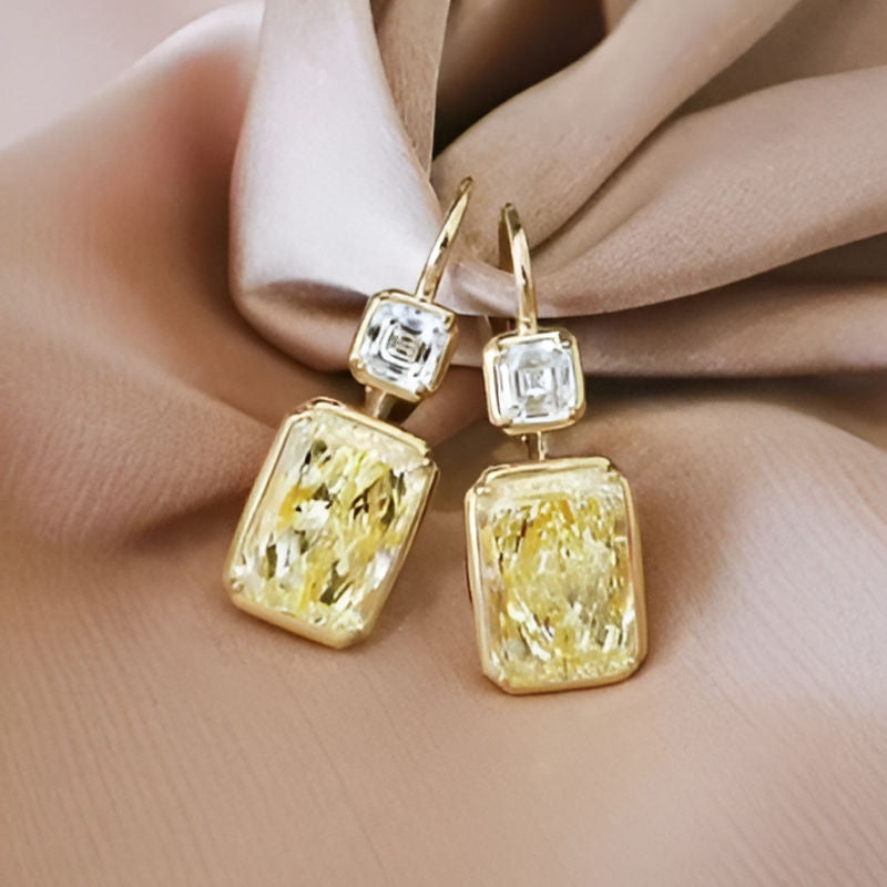 Elegant Yellow Drop Earrings
