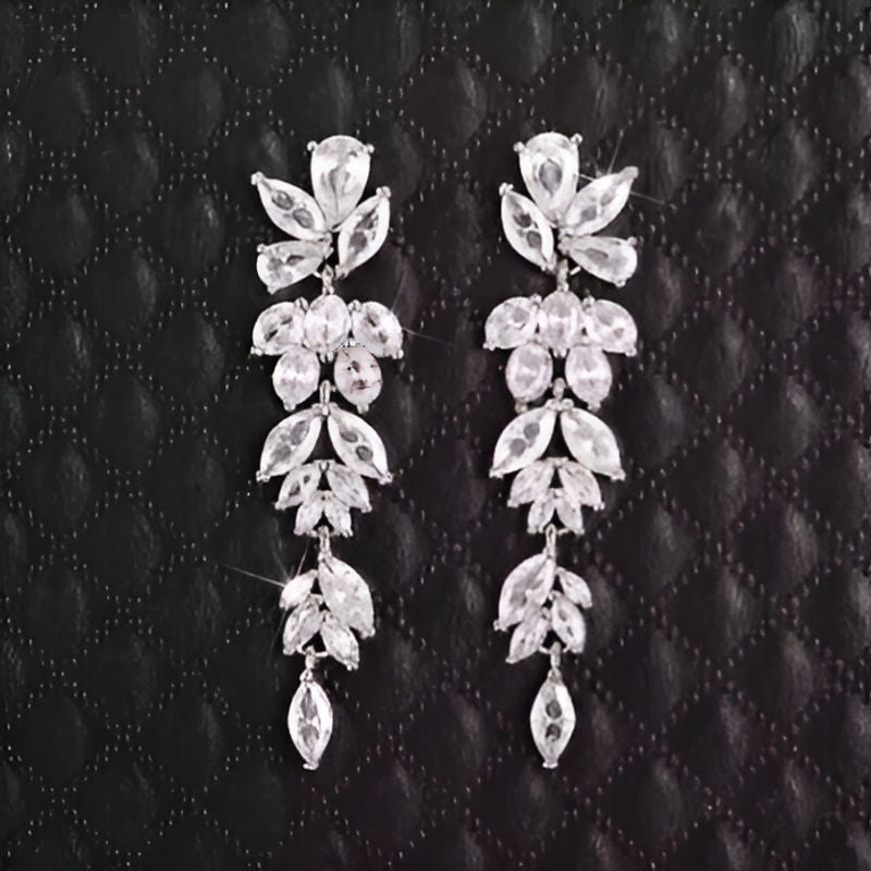 Vintage Zirconia Pendant Earrings