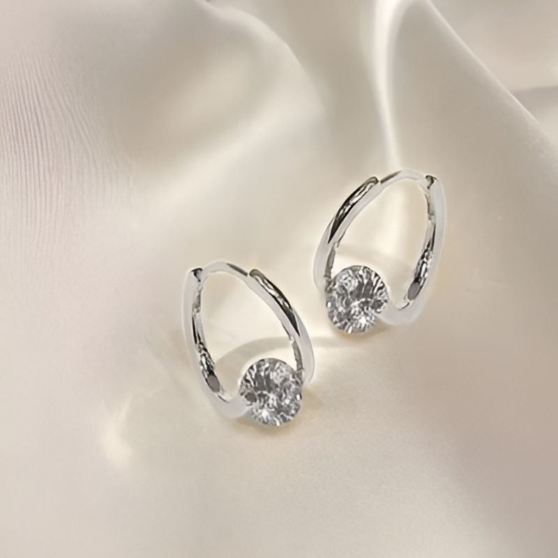 Silver Irregular Dangle Earrings