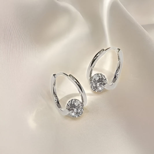 Silver Irregular Dangle Earrings