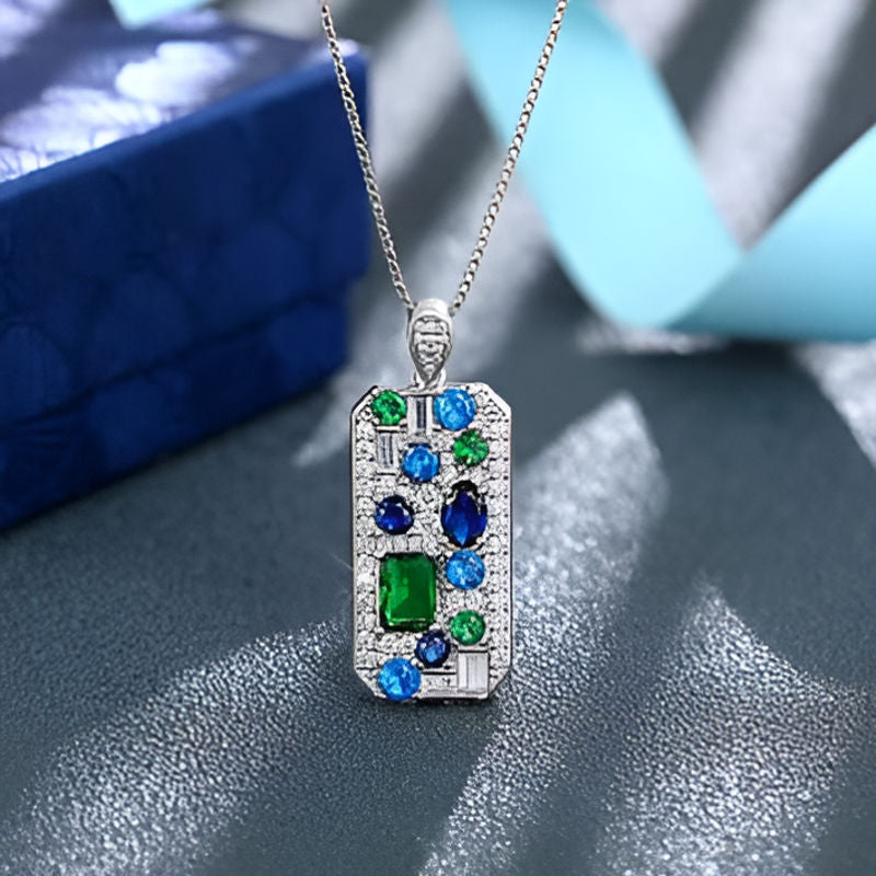 Vintage Geometric Pendant Necklace