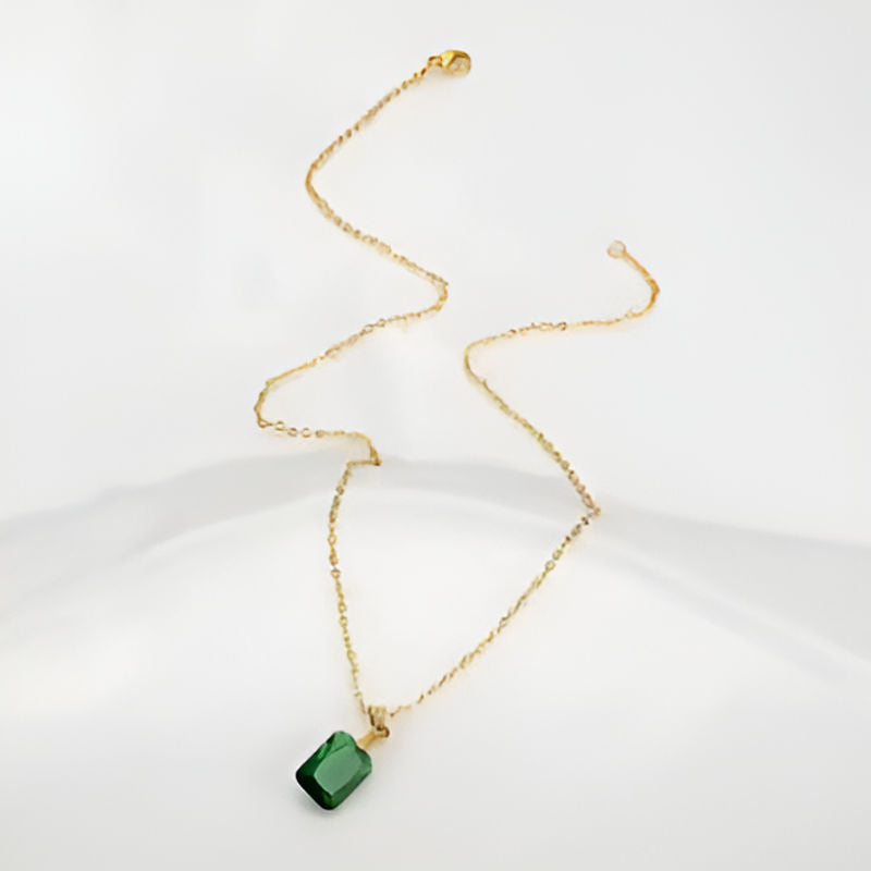 Vintage Square Pendant Necklace