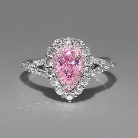 Vintage Pink Pear Ring