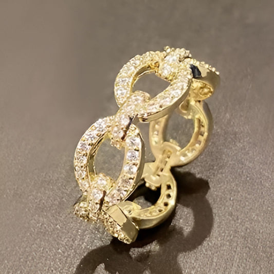 Gold Novel Chain Ring