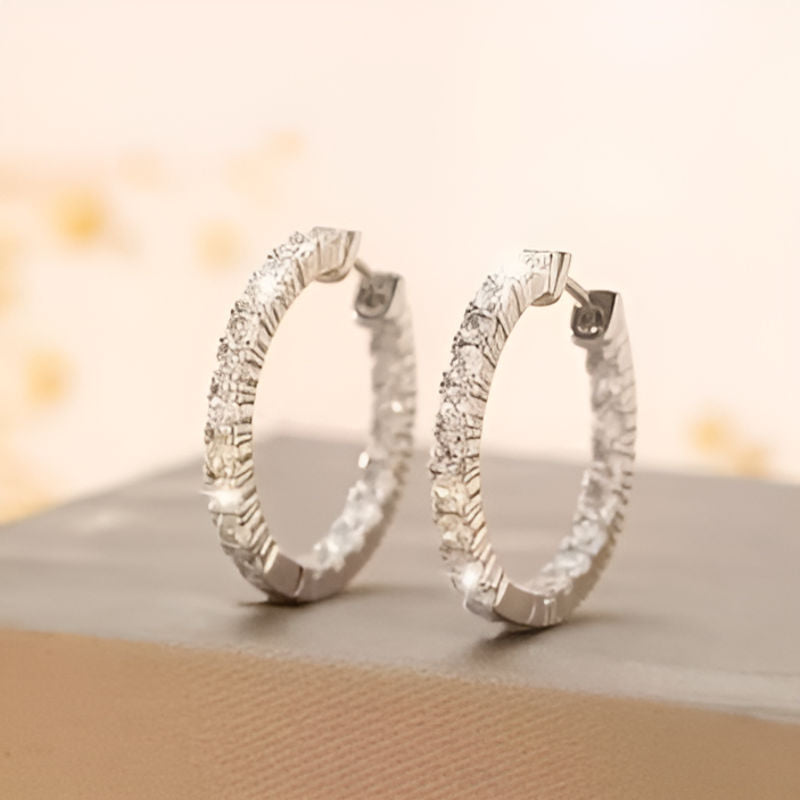 Silver Lady Zirconia Earrings