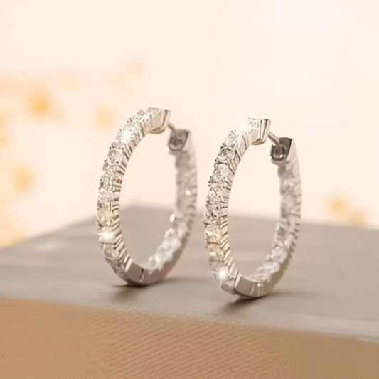 Silver Lady Zirconia Earrings