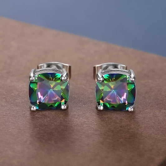 Vintage Green Zirconia Earrings