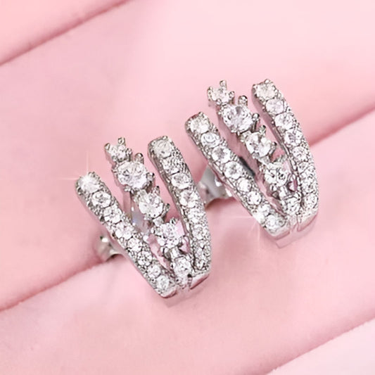 Vintage Three Line Claw Earrings