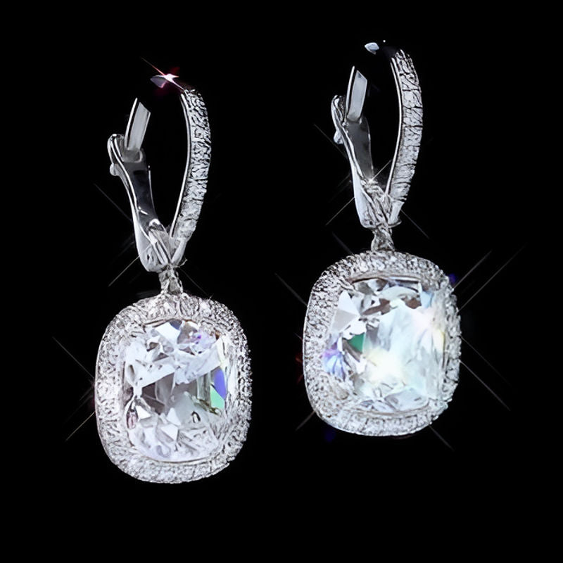 Vintage White Stone Earrings