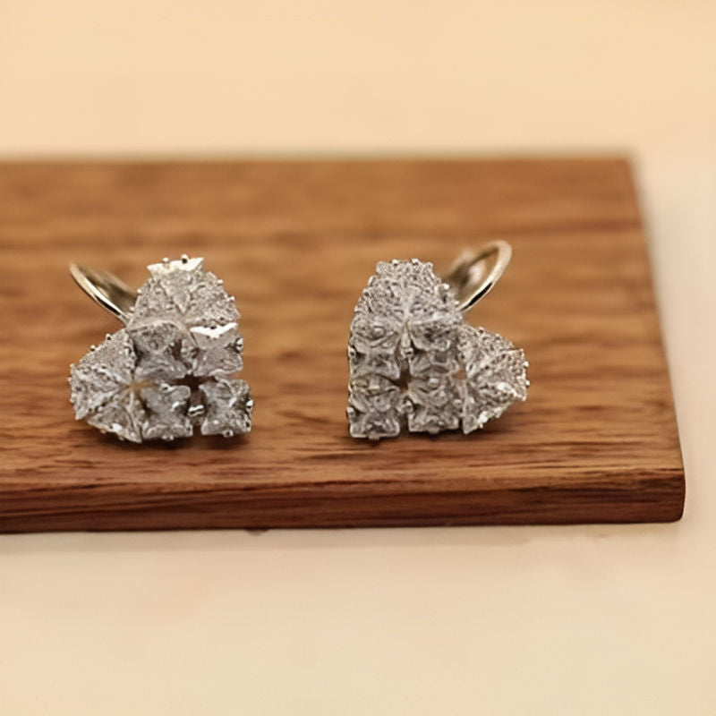 Vintage Heart Zirconia Earrings