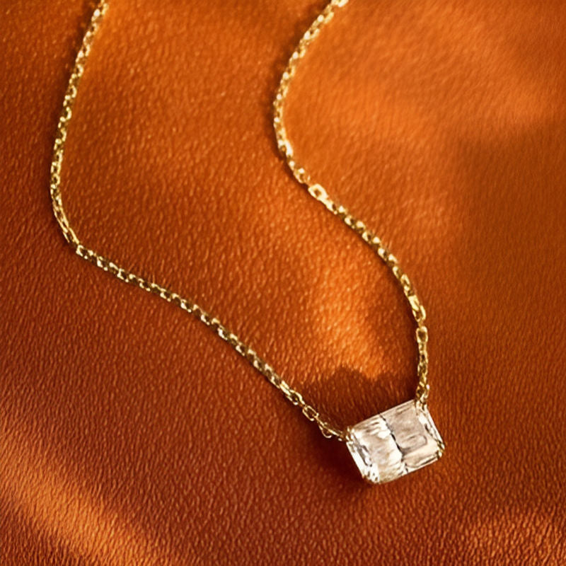 Vintage Rectangular Zirconia Necklace